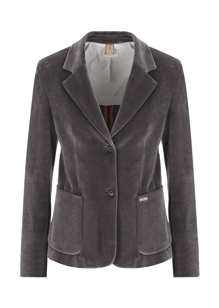 Luis Trenker Blazer in jersey di velluto Lurania