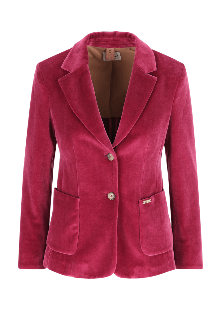 Luis Trenker Blazer in jersey di velluto Lurania