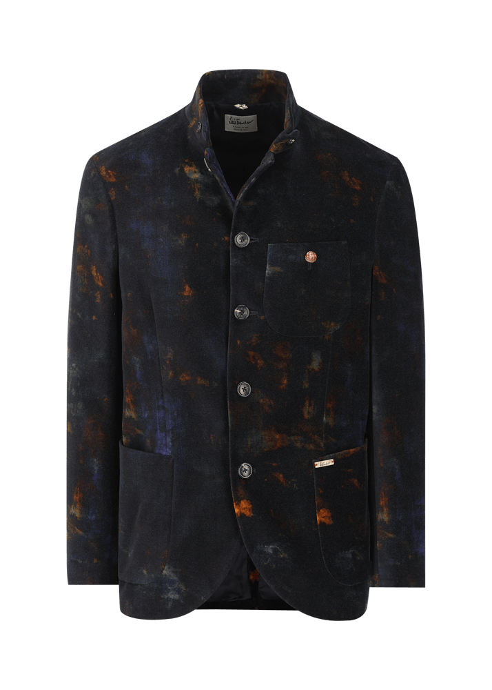 Luis Trenker Blazer In Velluto Con Stampa Lusandro