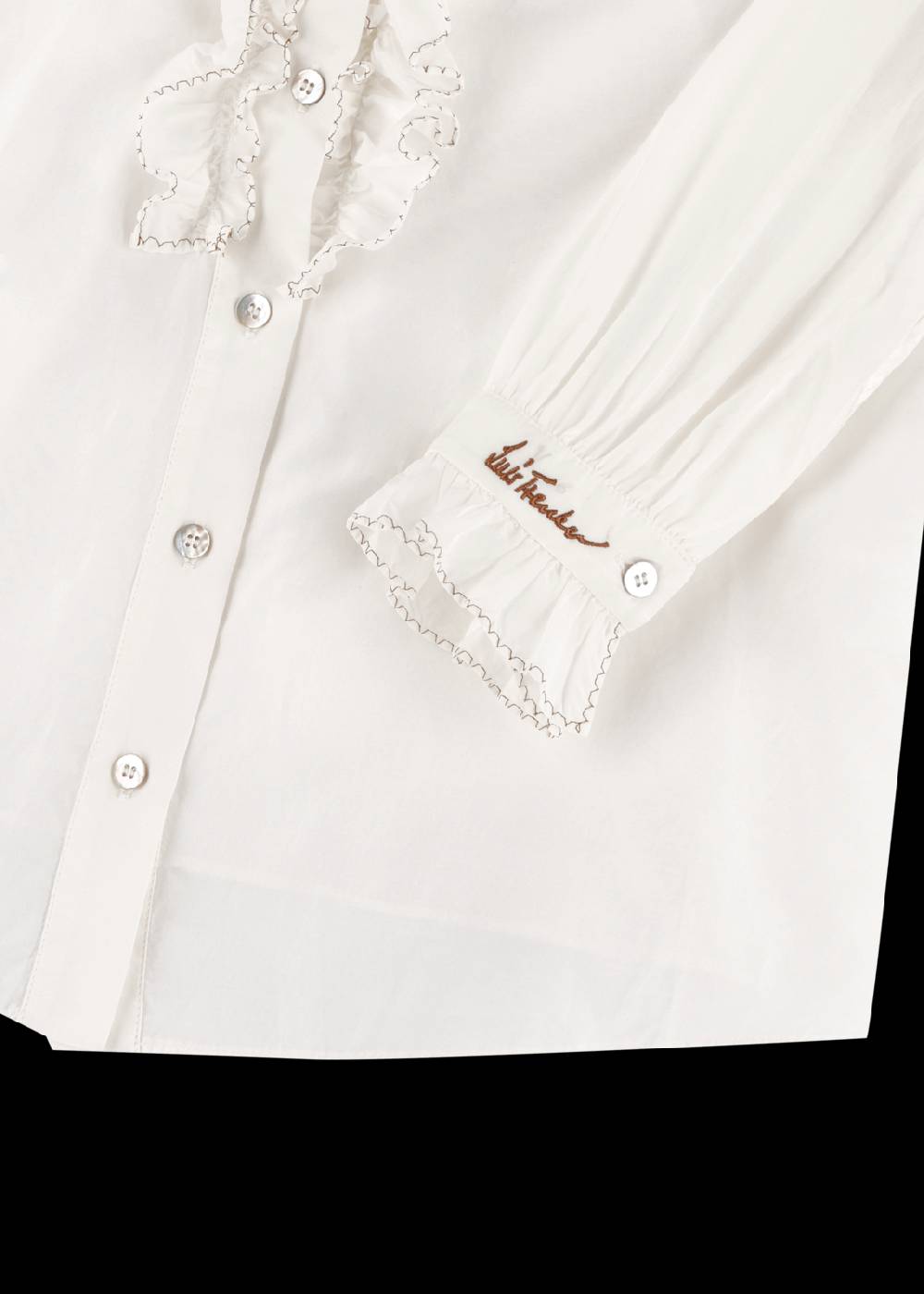 Luis Trenker Blusa Con Volant Modello Lubrenda