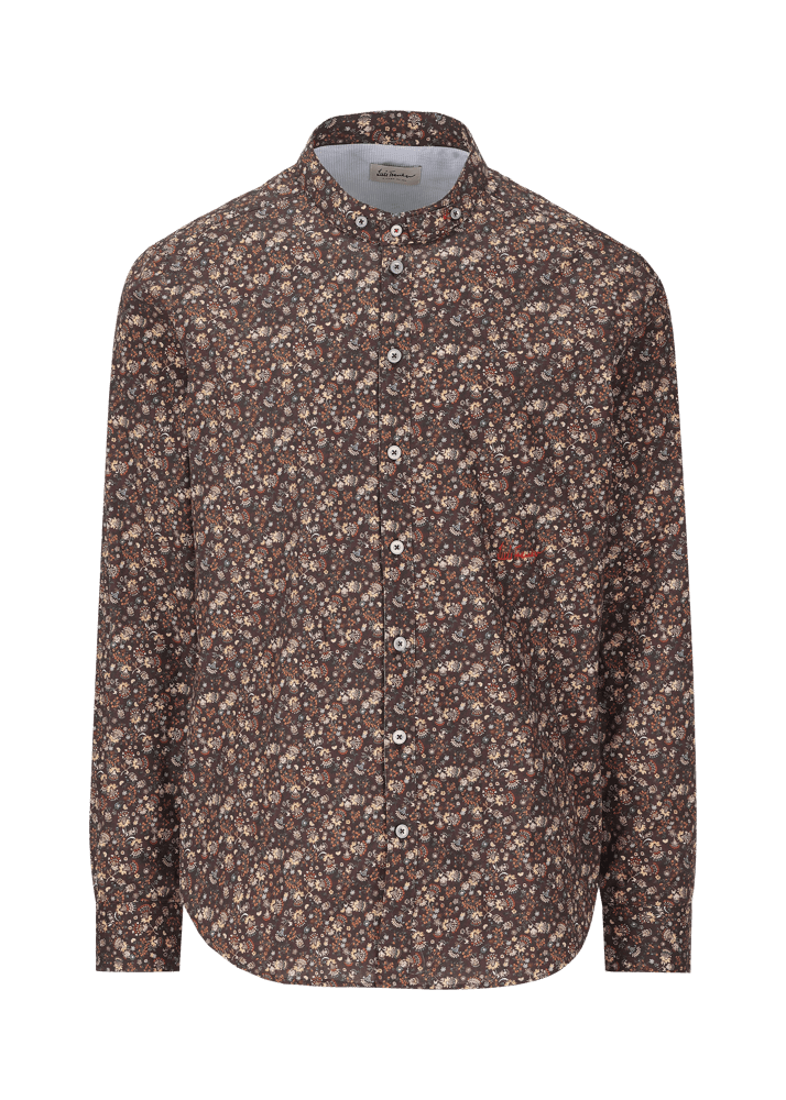 Luis Trenker Camicia Con Motivo Floreale Lubernet