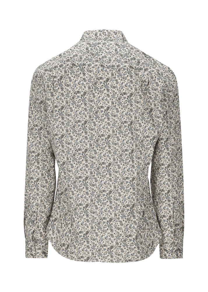 Luis Trenker Camicia Con Motivo Floreale Lubernet