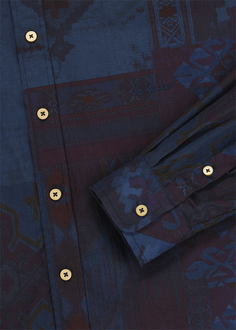 Luis Trenker Camicia Con Stampa Modello Lubodo