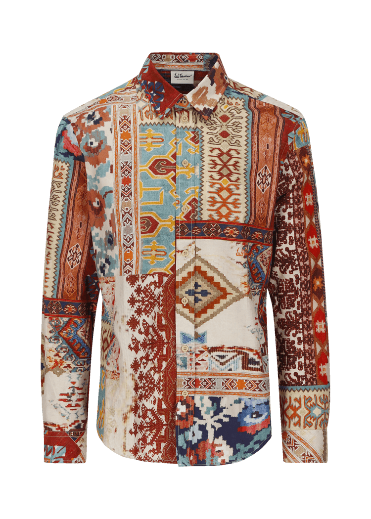 Luis Trenker Camicia Con Stampa Modello Lubodo