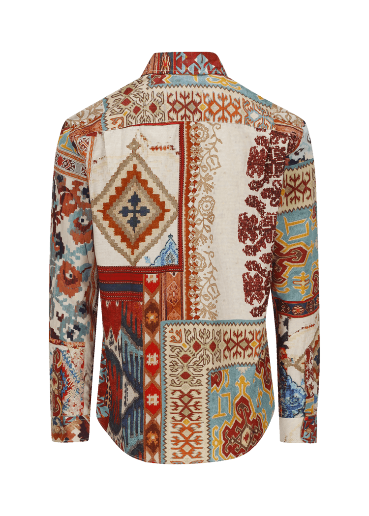 Luis Trenker Camicia Con Stampa Modello Lubodo