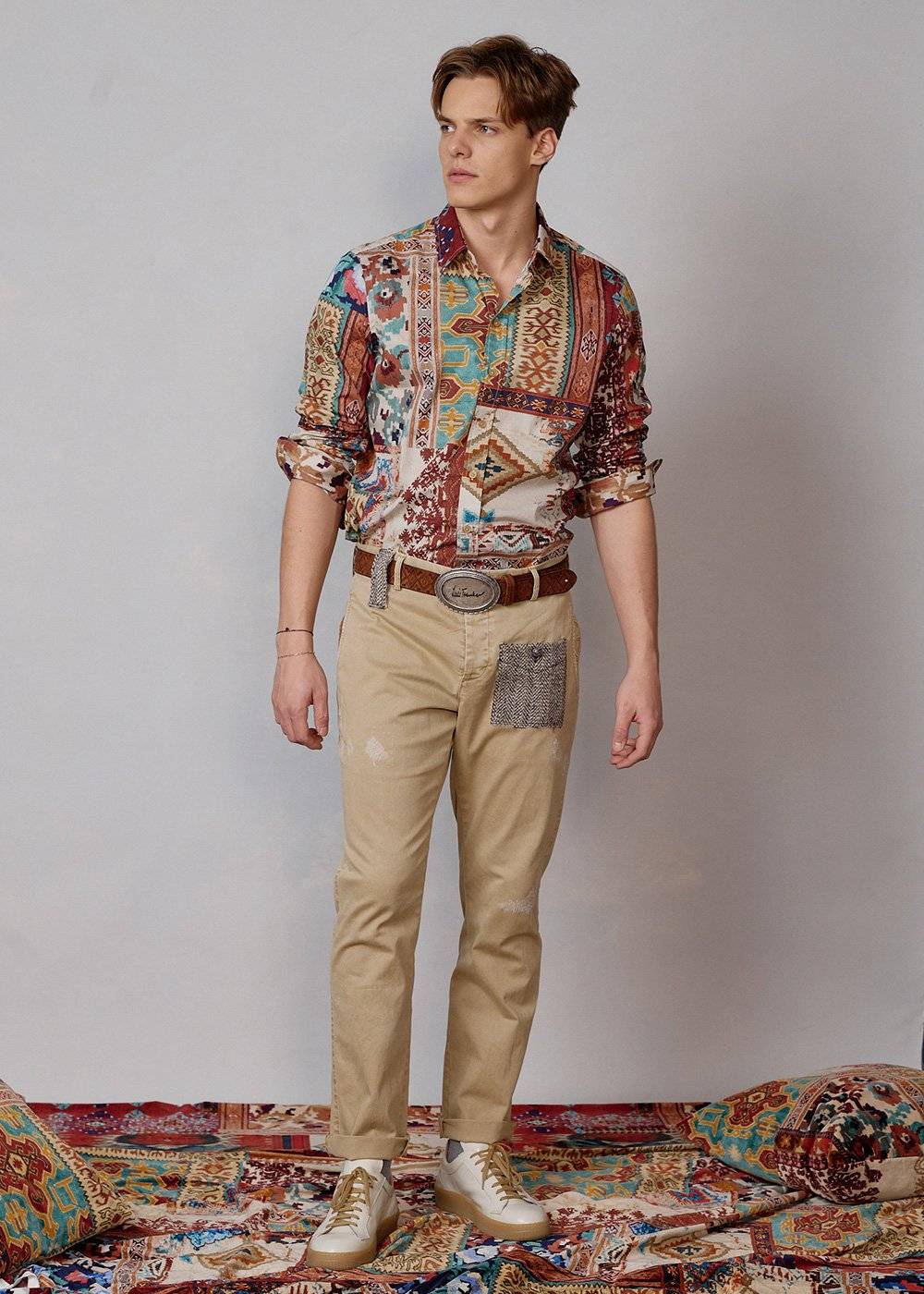 Luis Trenker Camicia con stampa modello Lubodo