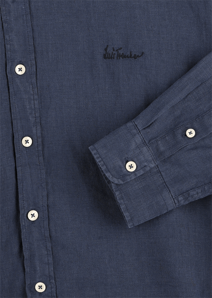 Luis Trenker Camicia In Lino Modello Lubodo
