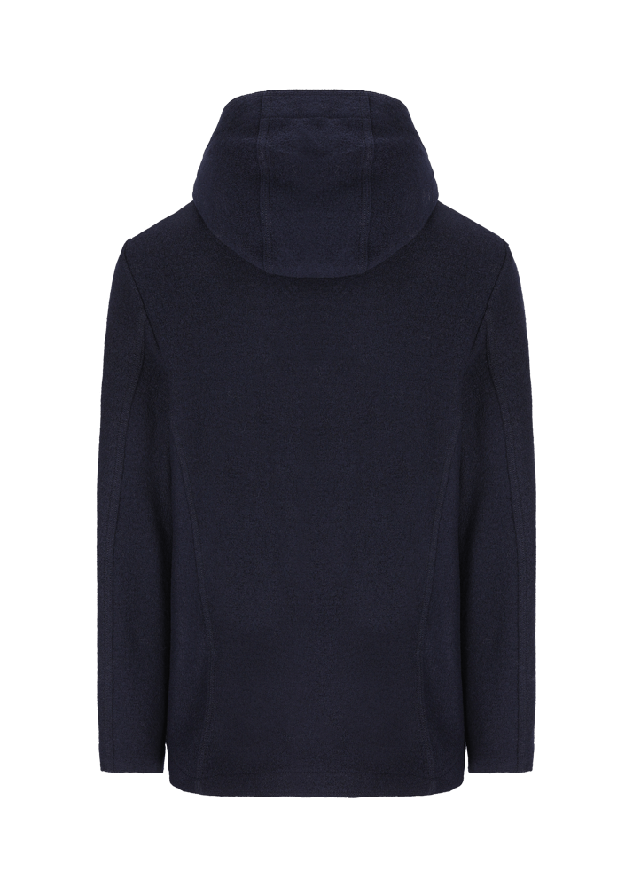 Luis Trenker Cappotto Caban In Lana Follata Lualex