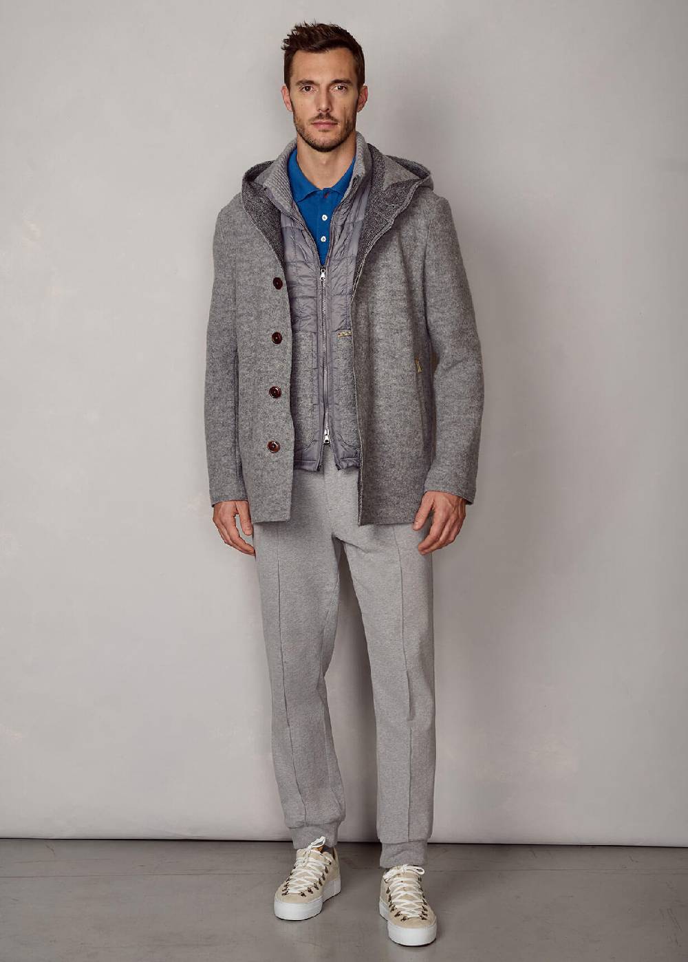 Luis Trenker Cappotto caban in lana follata Lualex