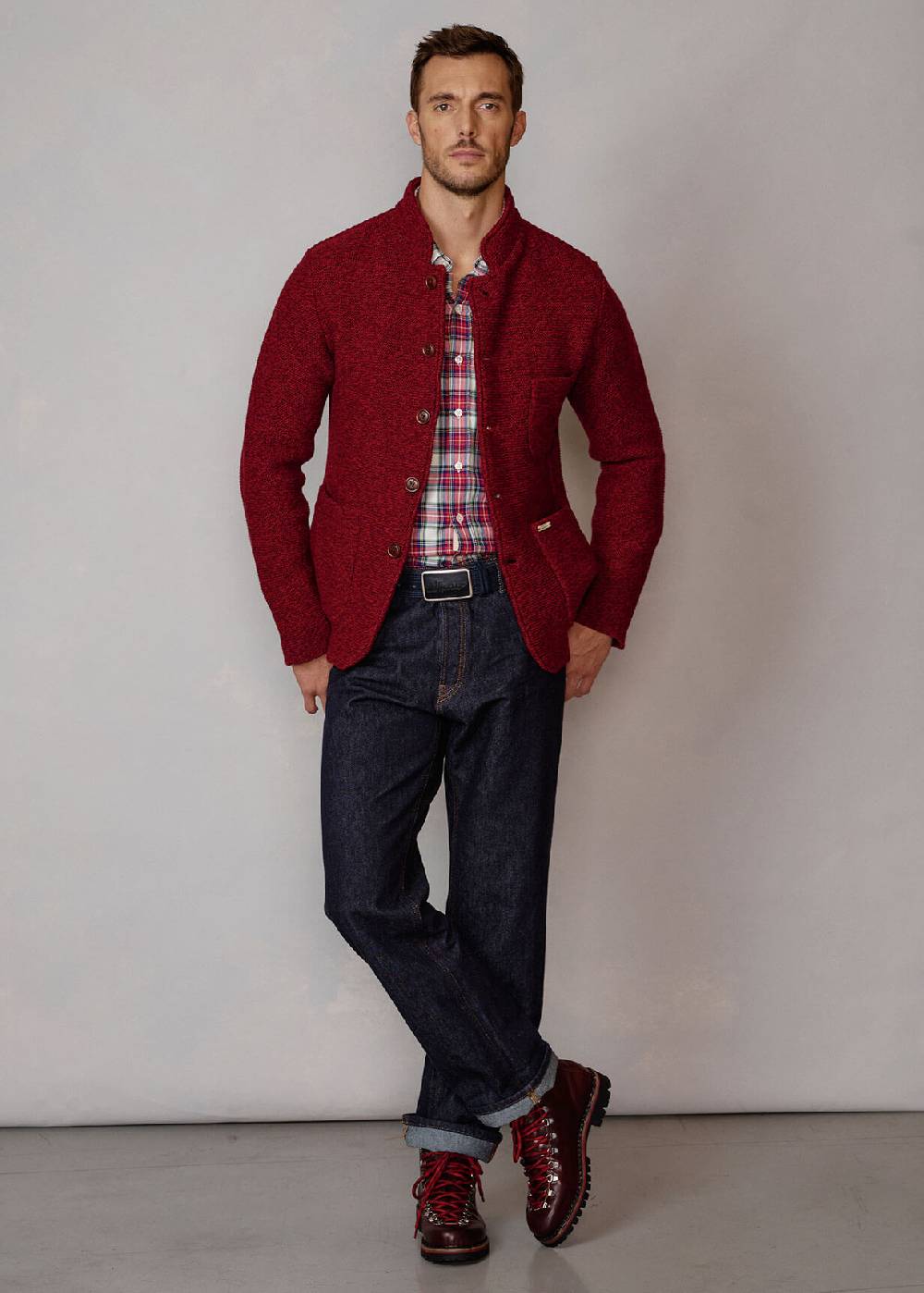 Luis Trenker Cardigan con collo alto Luwainer