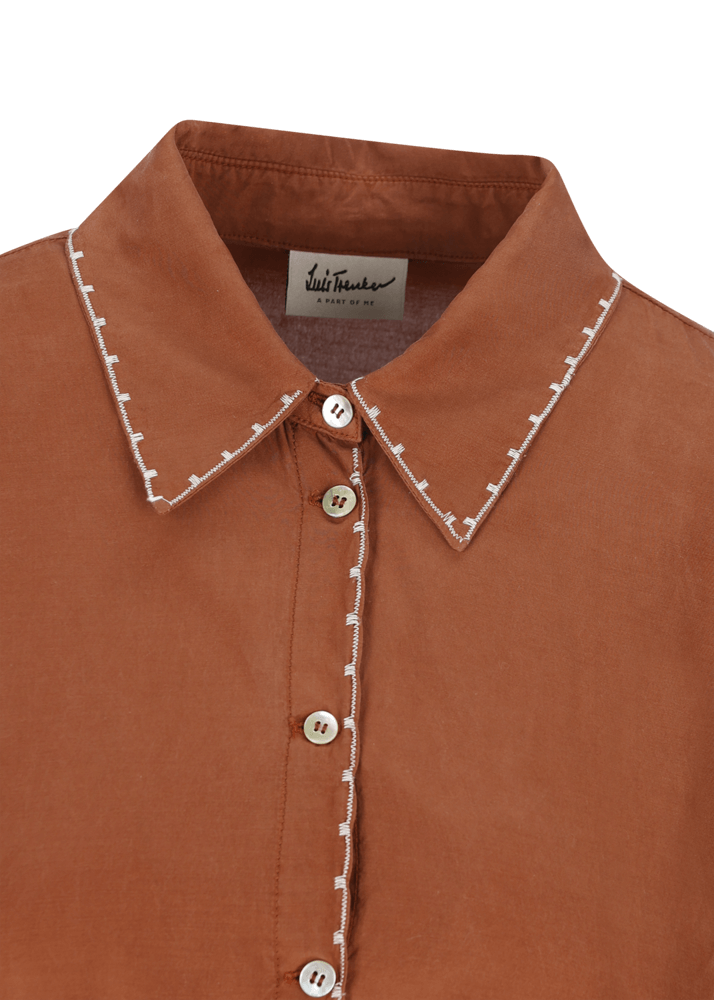 Luis Trenker Chemisier Con Balze Modello Lucinzia