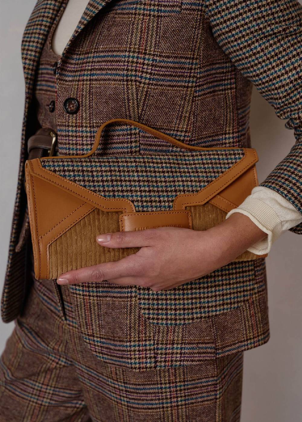 Luis Trenker Clutch In Mix Di Materiali Lubrief