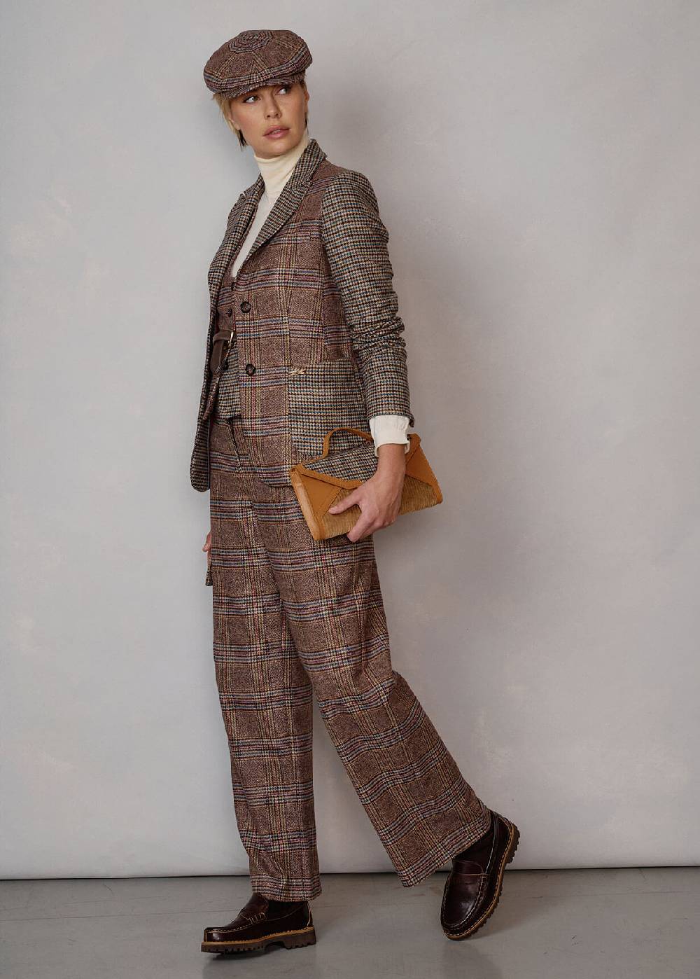 Luis Trenker Clutch in mix di materiali Lubrief