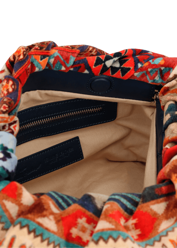 Luis Trenker Clutch In Velluto Modello Luposch