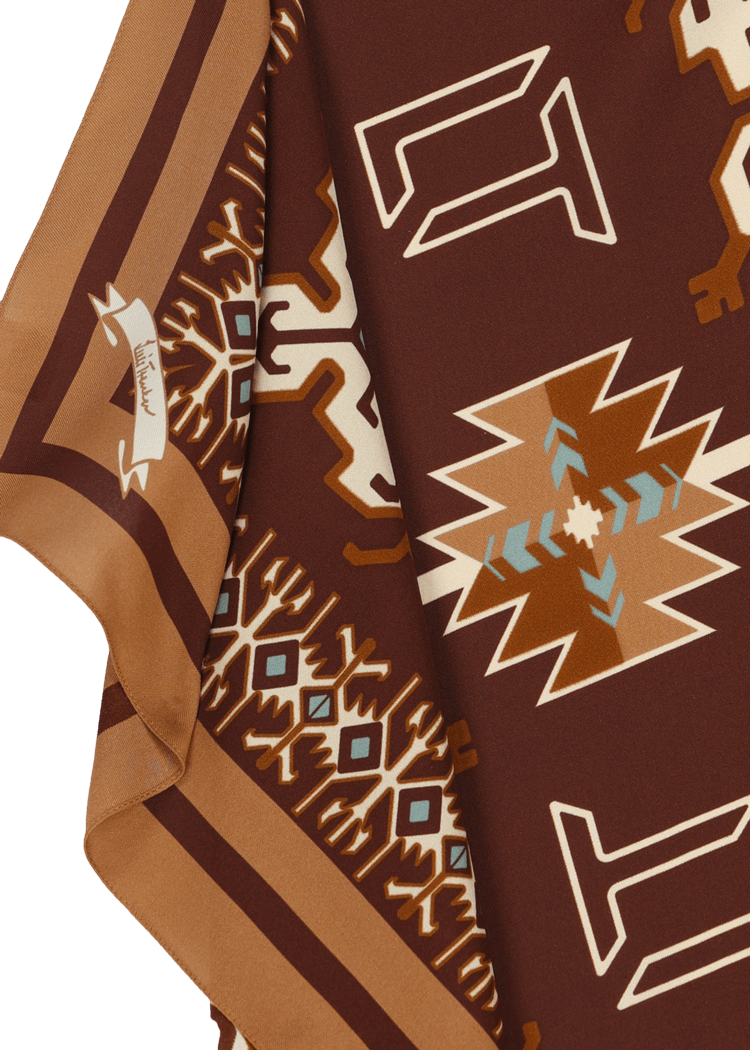 Luis Trenker Foulard Di Seta Modello Lufrancara