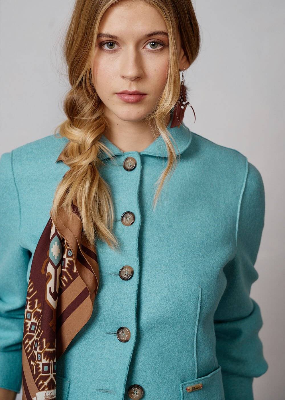 Luis Trenker Foulard di seta modello Lufrancara