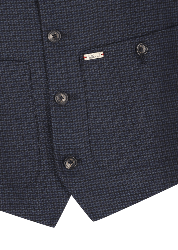 Luis Trenker Gilet Con Motivo Pied-de-poule Lusven