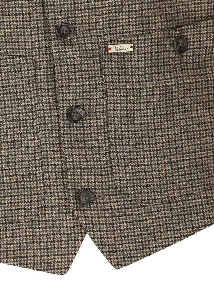 Luis Trenker Gilet Con Motivo Pied-de-poule Lusven