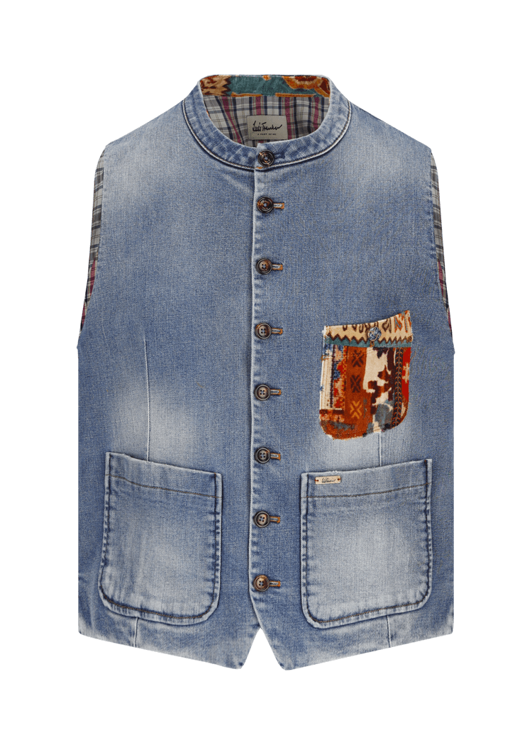 Luis Trenker Gilet in denim modello Lusavio