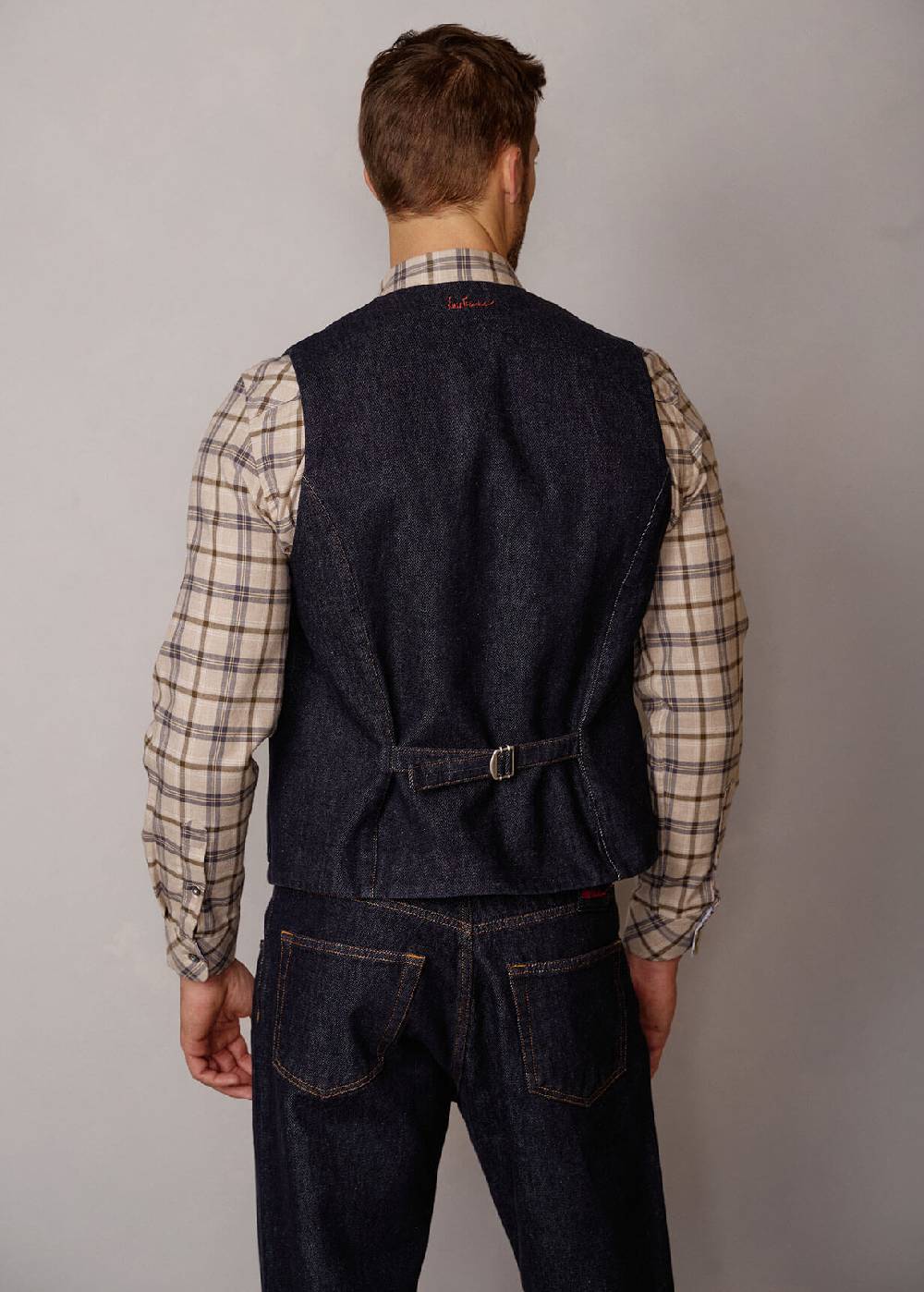 Luis Trenker Gilet In Denim Scuro Lusven