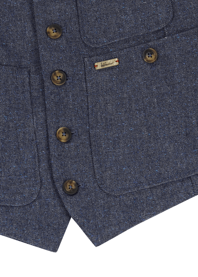 Luis Trenker Gilet In Twill Modello Luseba