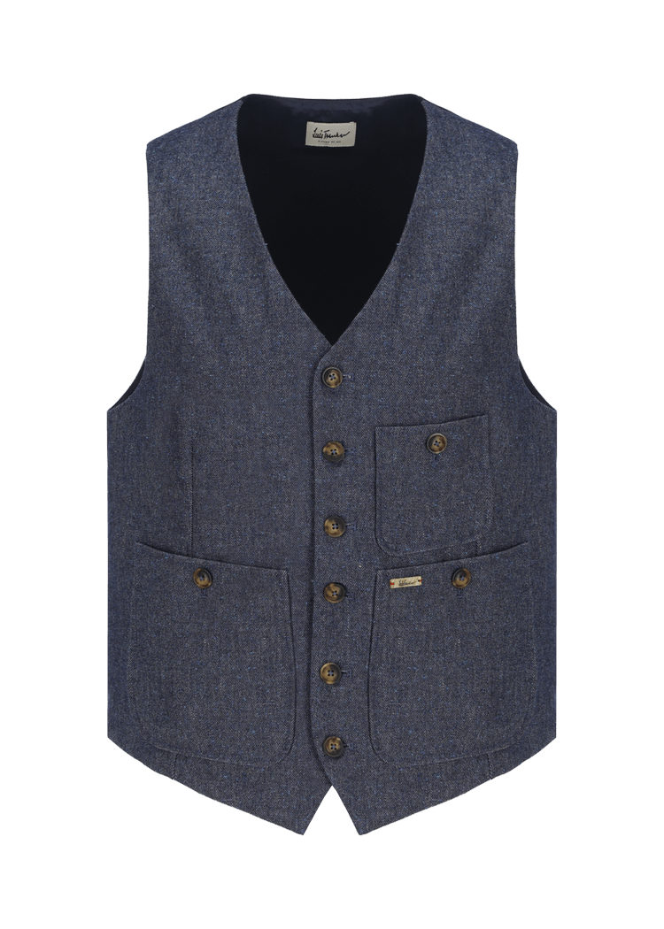 Luis Trenker Gilet in twill modello Luseba