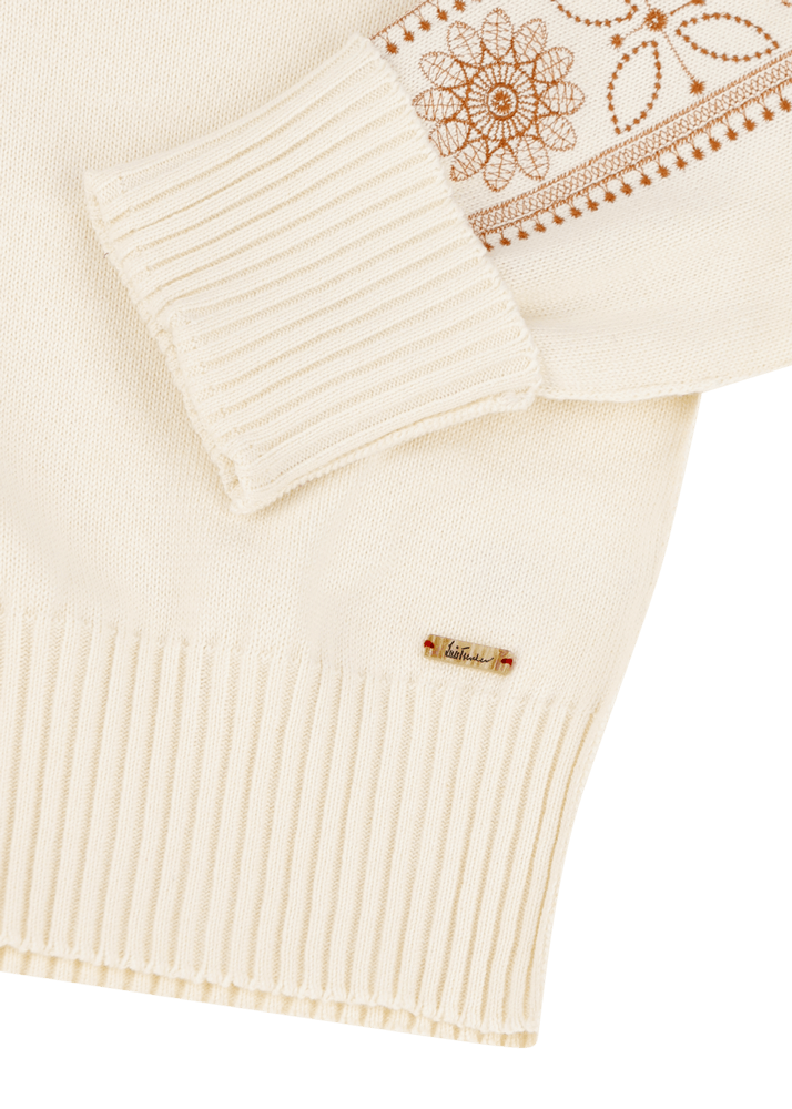 Luis Trenker Maglione Con Ricamo Modello Luaida