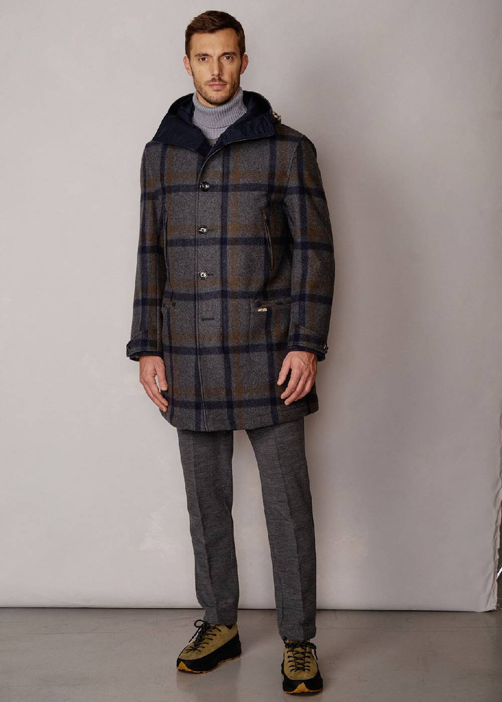 Luis Trenker Parka con motivo a quadri Lujosef