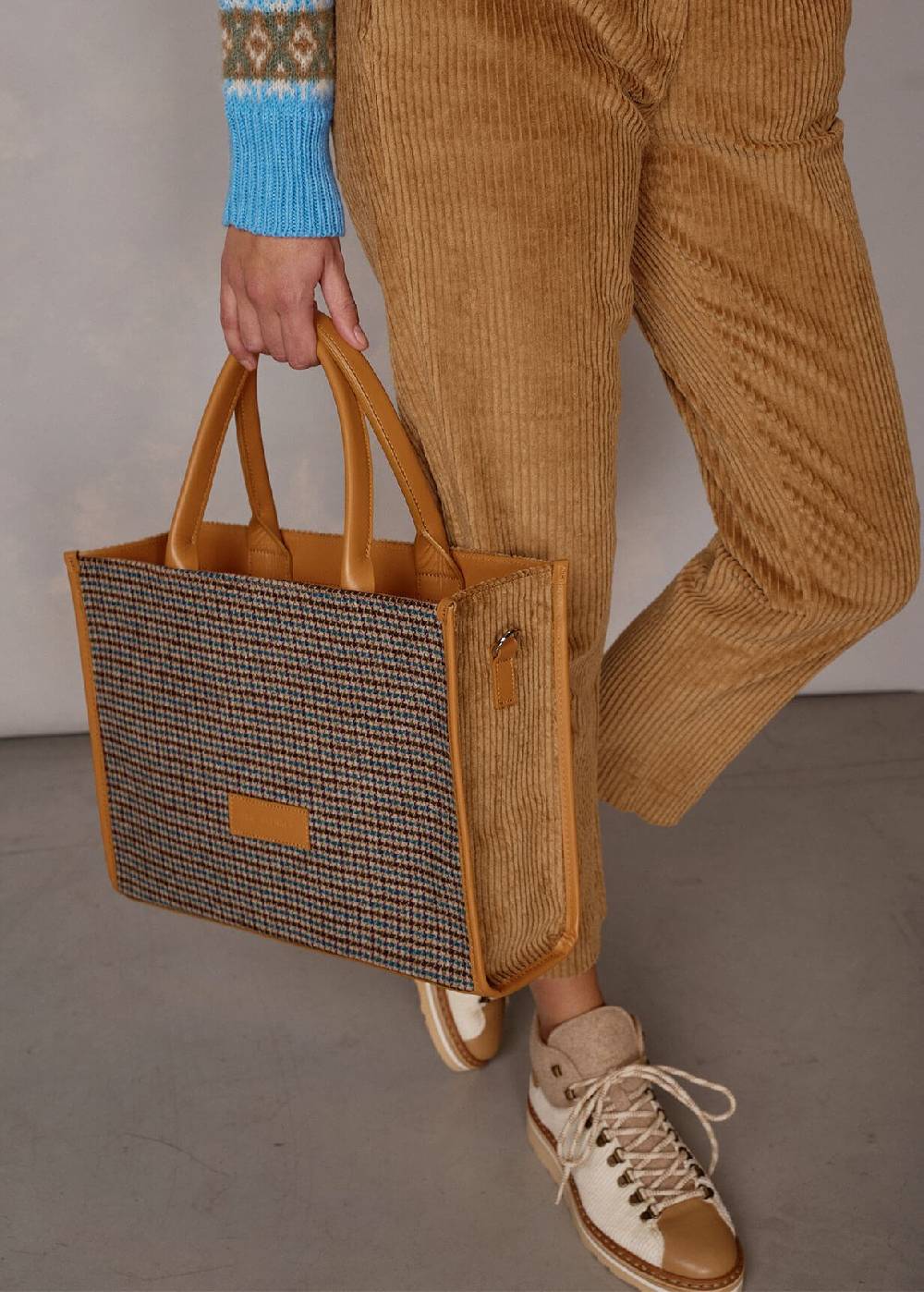 Luis Trenker Shopper in mix di materiali Ludol