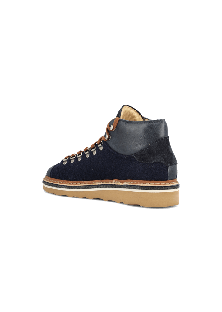 Luis Trenker Sneaker In Pelle E Feltro Lugionata