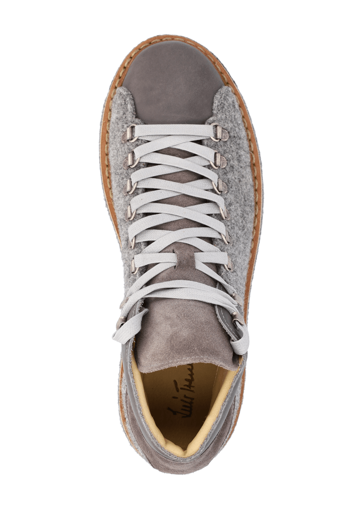 Luis Trenker Sneaker In Pelle E Feltro Lugionata