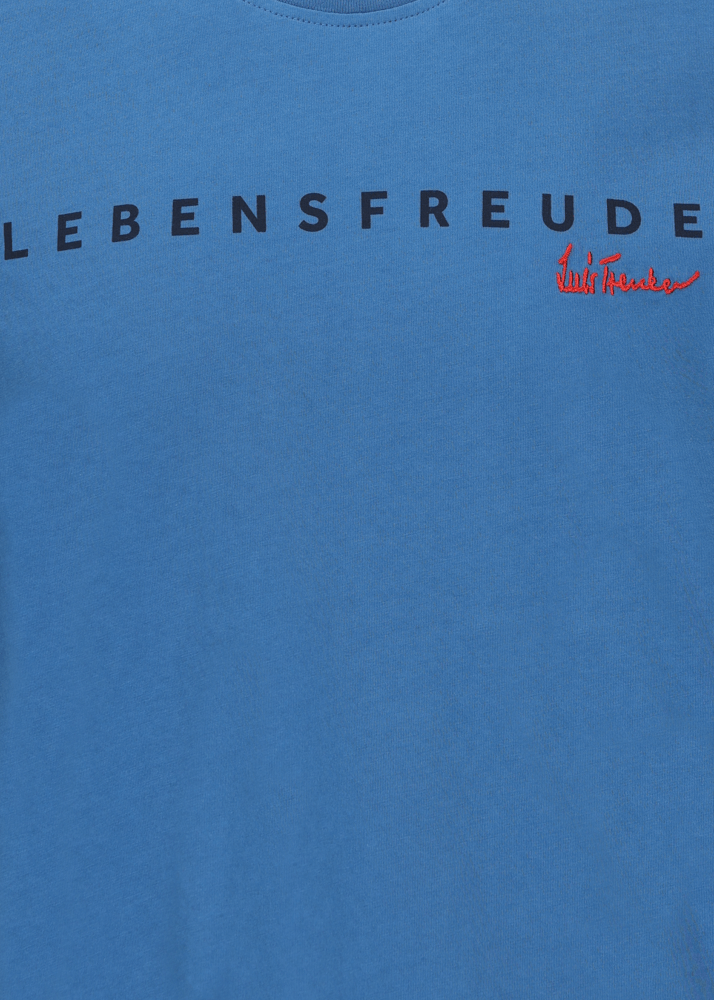 Luis Trenker T-shirt Con Scritta "Lebensfreude"