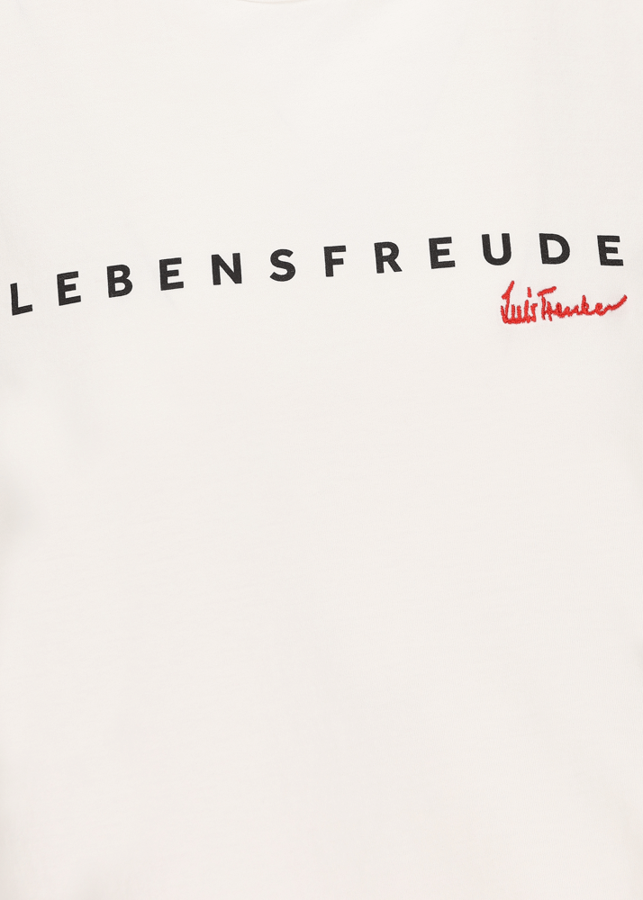 Luis Trenker T-shirt Con Scritta "Lebensfreude"