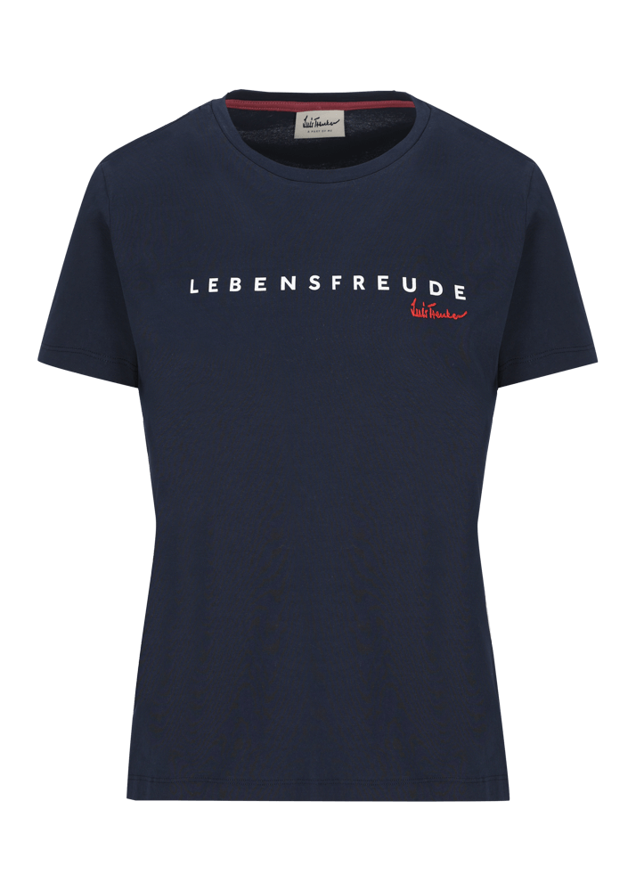 Luis Trenker T-shirt Con Scritta "Lebensfreude"