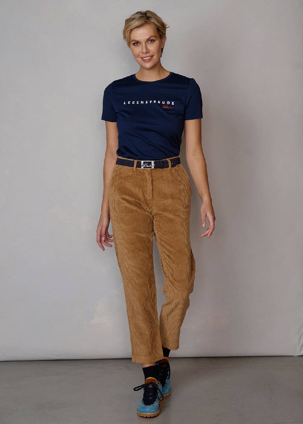 Luis Trenker T-shirt con scritta "Lebensfreude"