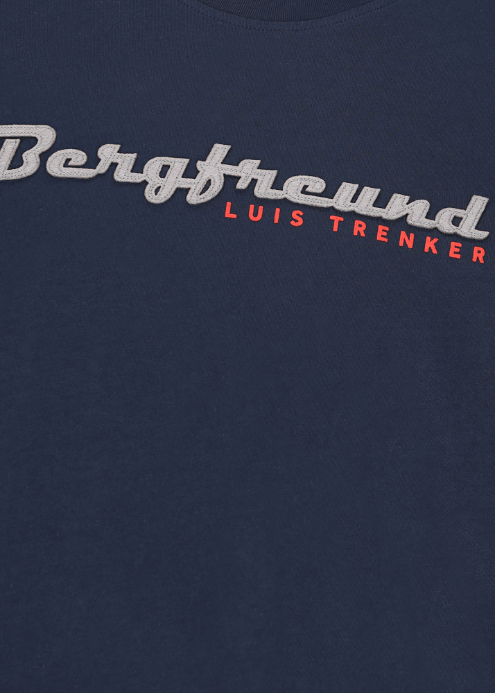 Luis Trenker Maglia A Maniche Lunghe Con Scritta Bergfreund