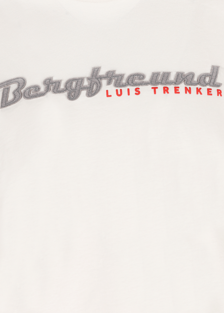 Luis Trenker Maglia A Maniche Lunghe Con Scritta Bergfreund