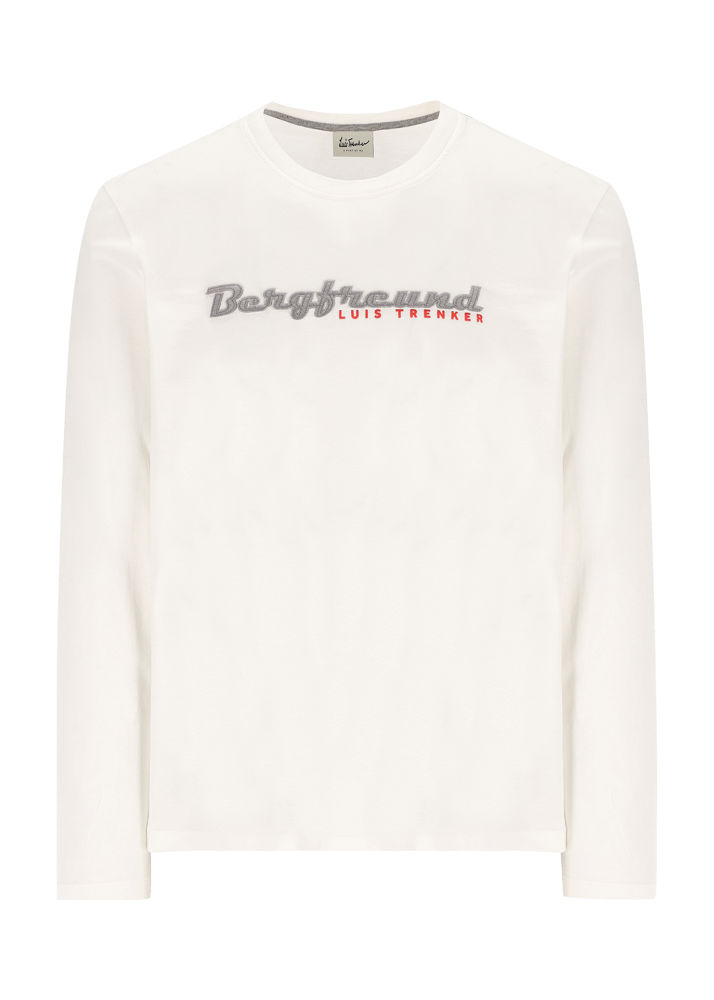 Luis Trenker Maglia a maniche lunghe con scritta Bergfreund