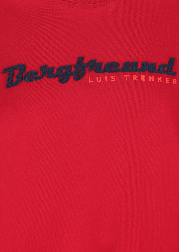 Luis Trenker Maglia A Maniche Lunghe Con Scritta Bergfreund