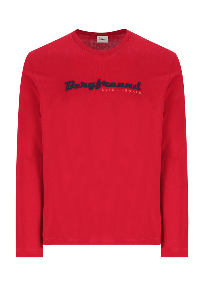 Luis Trenker Maglia a maniche lunghe con scritta Bergfreund