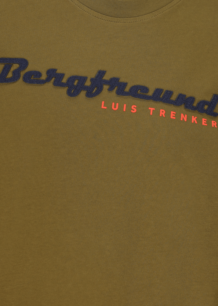 Luis Trenker Maglia A Maniche Lunghe Con Scritta Bergfreund