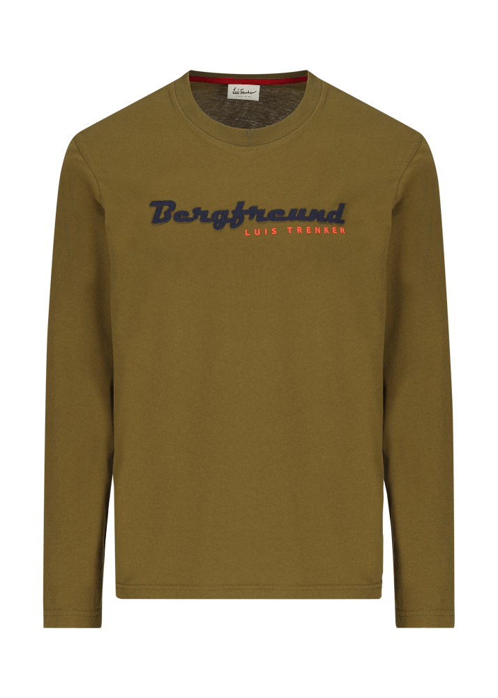 Luis Trenker Maglia a maniche lunghe con scritta Bergfreund
