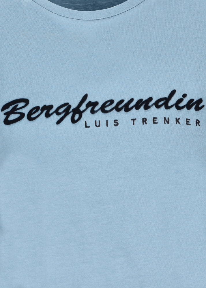 Luis Trenker Maglia A Maniche Lunghe Con Scritta "Bergfreundin"