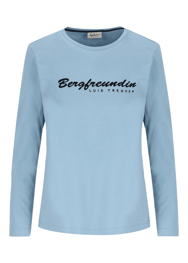 Luis Trenker Maglia a maniche lunghe con scritta "Bergfreundin"