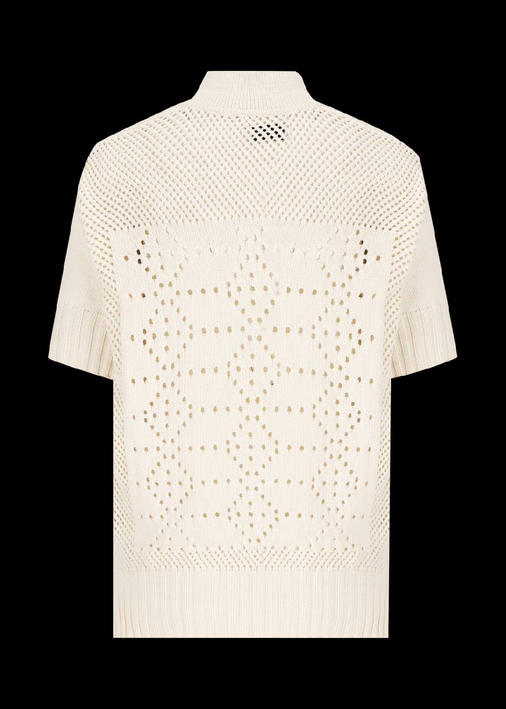 Luis Trenker Maglione In Maglia Traforata Con Profondo Scollo A V Modello Lualtea