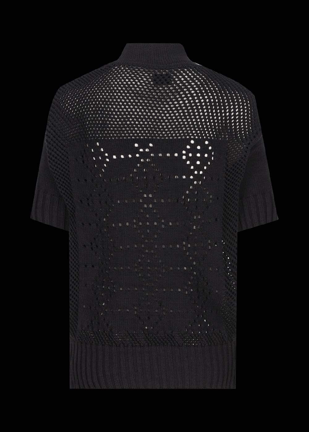 Luis Trenker Maglione In Maglia Traforata Con Profondo Scollo A V Modello Lualtea