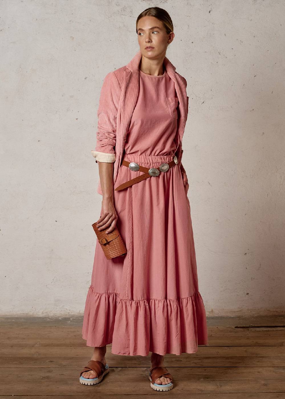 Luis Trenker Marsupio in pelle intrecciata modello Lurenee