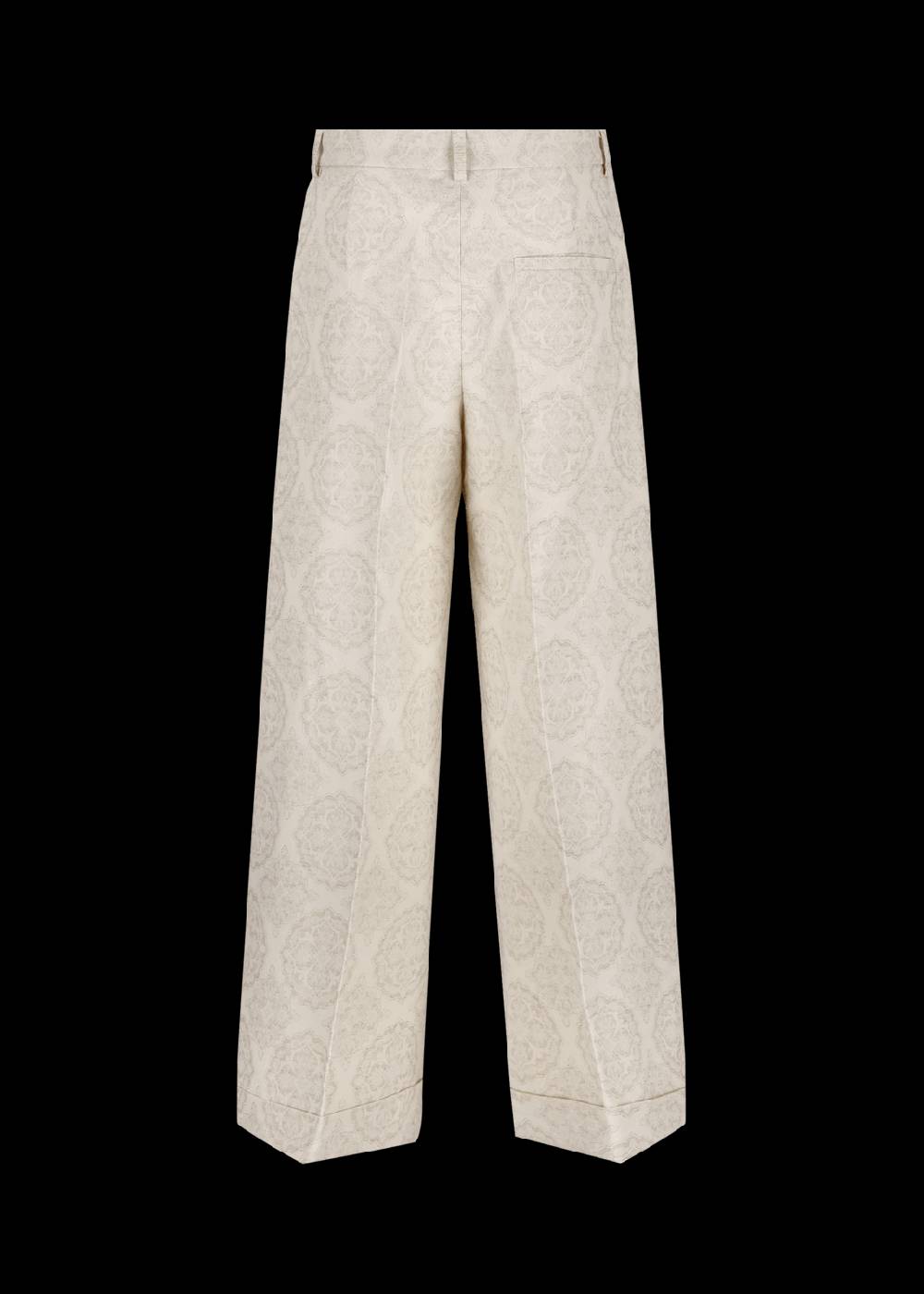 Luis Trenker Pantaloni A Gamba Ampia In Jacquard Modello Lulidia