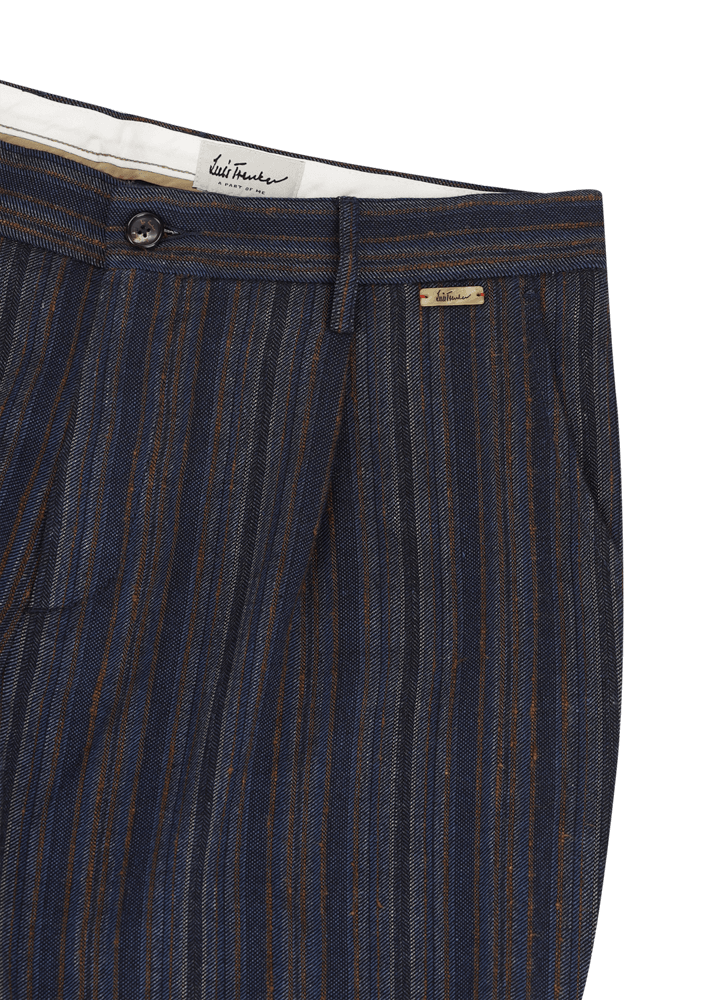 Luis Trenker Pantaloni Alla Zuava Con Motivo A Righe Modello Lustanislaus