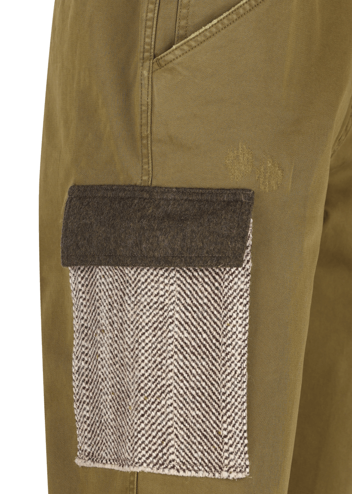 Luis Trenker Pantaloni Cargo Dal Look Usurato Luberno